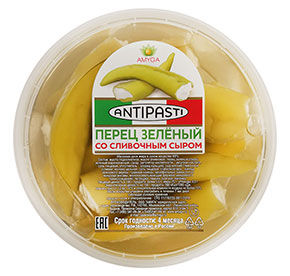 Перец Зеленый со сливочным сыром Амига Antipasti 250гр