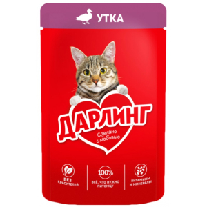 Корм для кошек Утка в подливе Дарлинг 75гр