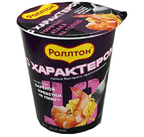 Лапша Роллтон со вкусом вареной креветки К пиву 70гр