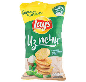 Чипсы Lay`s Из печи сметана и ароматные травы 120гр