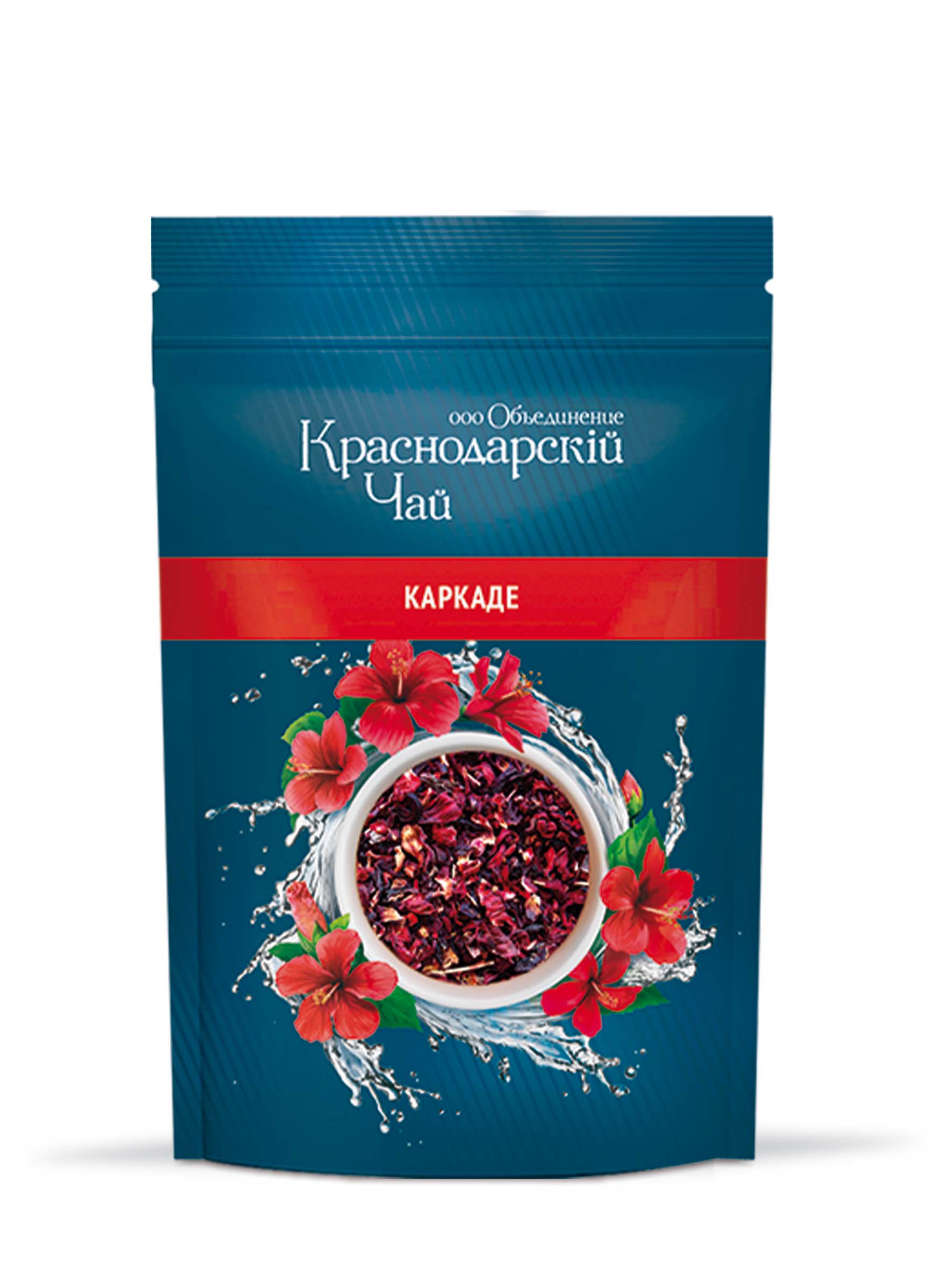 Чайный напиток на основе каркаде Объединение Краснодарскiй чай 50г дой-пак