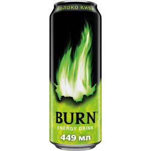Энергитический напиток Burn яблоко-киви 449 мл
