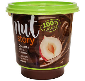 Паста ореховая Nut Story c добавлением какао 350гр