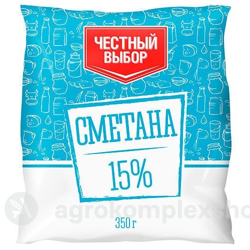 Сметана 15% Честный Выбор 350гр