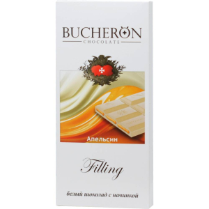 Шоколад БУШЕРОН ФИЛИНГ бел.шок.с нач. со вкусом апельсина 85гр 6бл*10шт Интер Групп