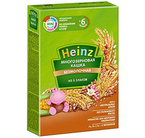 Каша Heinz безмолочная 5 злаков 200гр