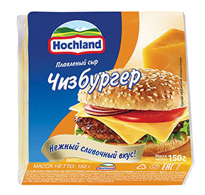 Сыр плавленый 150 г Hochland Чизбургер 45% м/уп