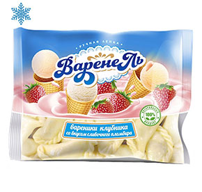Вареники с клубникой и пломбиром Варенель м/у 900гр