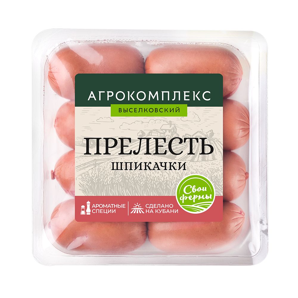 Шпикачки куриные Прелесть 420 гр Агрокомплекс 130₽