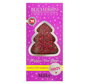 Шоколад Bucheron молочный с кусочками малины 100гр