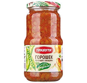 Горошек печеный с овощами Пиканта с/б 530гр