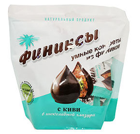 Конфеты Финиксы с киви в шоколадной глазури 180гр