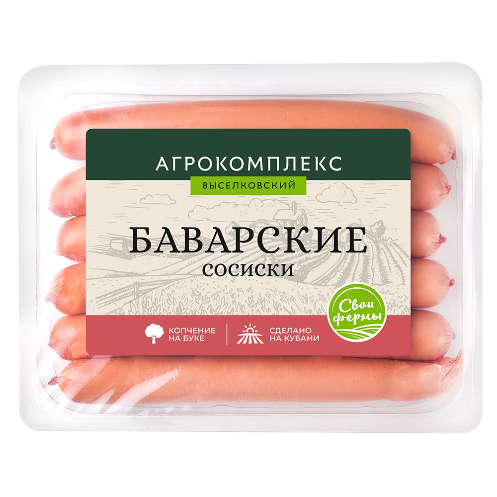 Сосиски Баварские 360 гр Агрокомплекс 240₽