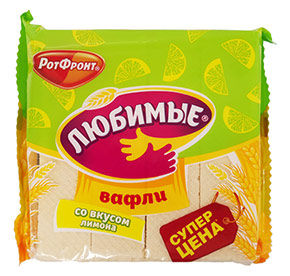 Вафли со вкусом лимона Любимые 225гр