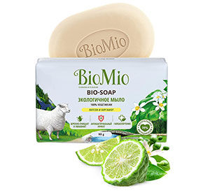 Мыло туалетное BioMio BIO-SOAP Литсея и бергамот б/уп 90г