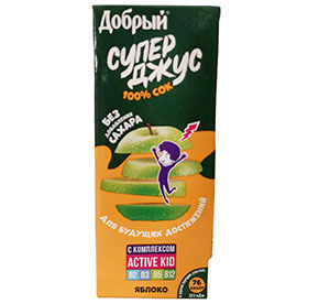 Сок Добрый Яблочный 0,2л