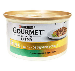 Консервы для кошек GOURMET Gold мусс с кроликом, 85 г