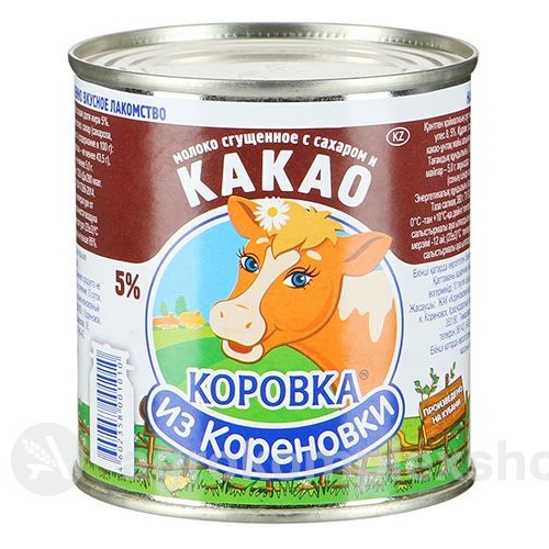 Молоко сгущеное с какао 5% КМКК ж/б 380гр
