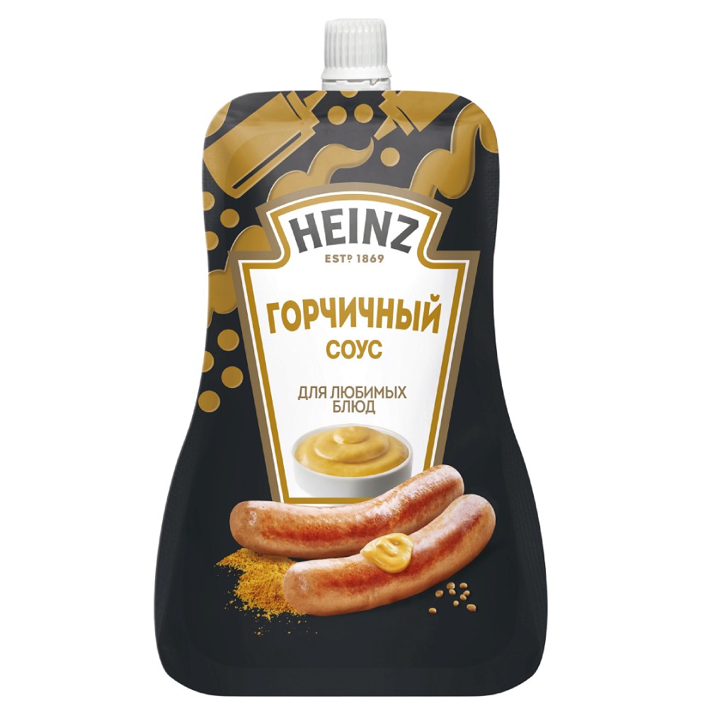 Соус 200 гр Heinz Горчичный Дой-пак 130₽