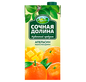 Напиток сокосодержащий Сочная Долина Апельсин-манго-мандарин 0,95л