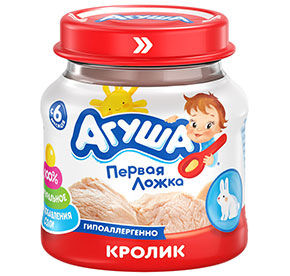 Мясное пюре Агуша кролик 100гр