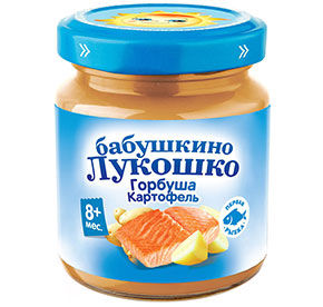 Пюре Бабушкино лукошко горбуша-картофель с 8мес 100гр