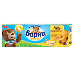 Пирожное Мишка Барни бананово-йогуртовая начинка 150гр