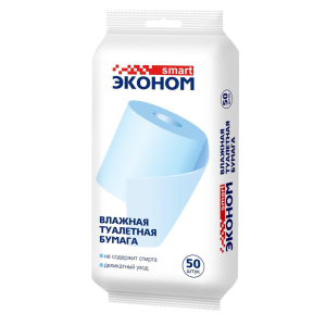 Туалетная бумага 50 шт Эконом smart влажная м/уп