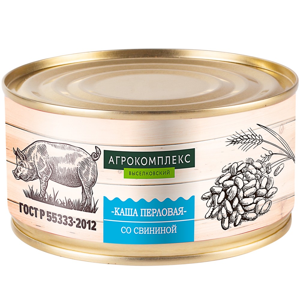 Каша перловая со свининой 325гр