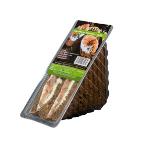 Сэндвич лосось на чёрном хлебе (Лукоморье), шт 160 гр