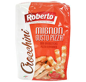Палочки хлебные гриссини Crocchini Mignon со вкусом пиццы Roberto 150гр
