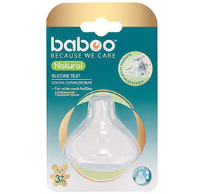 Соска силиконовая Natural средний поток Baboo