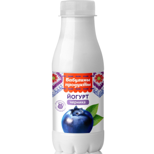 Йогурт "Бабулины продукты" Черника 1,5% PET-бутылка 0,29 кг[м]