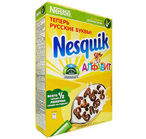Готовый завтрак NESQUIK Алфавит к/кор 375гр