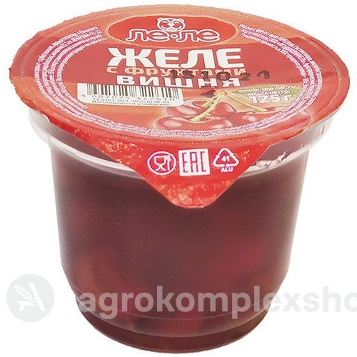 Желе Ле-Ле с фруктами вишня 125гр
