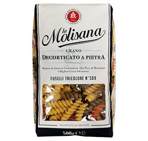 Макароны La Molisana fusilli с добавлением томатов и шпината №309 500гр