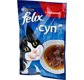 Корм для кошек Феликс суп Говядина м/у 48г 