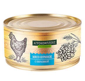 Мясо куриное с перловкой ж/б 325гр