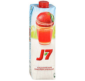 Нектар J7 Красный Апельсин Морковь т/п 0,97л