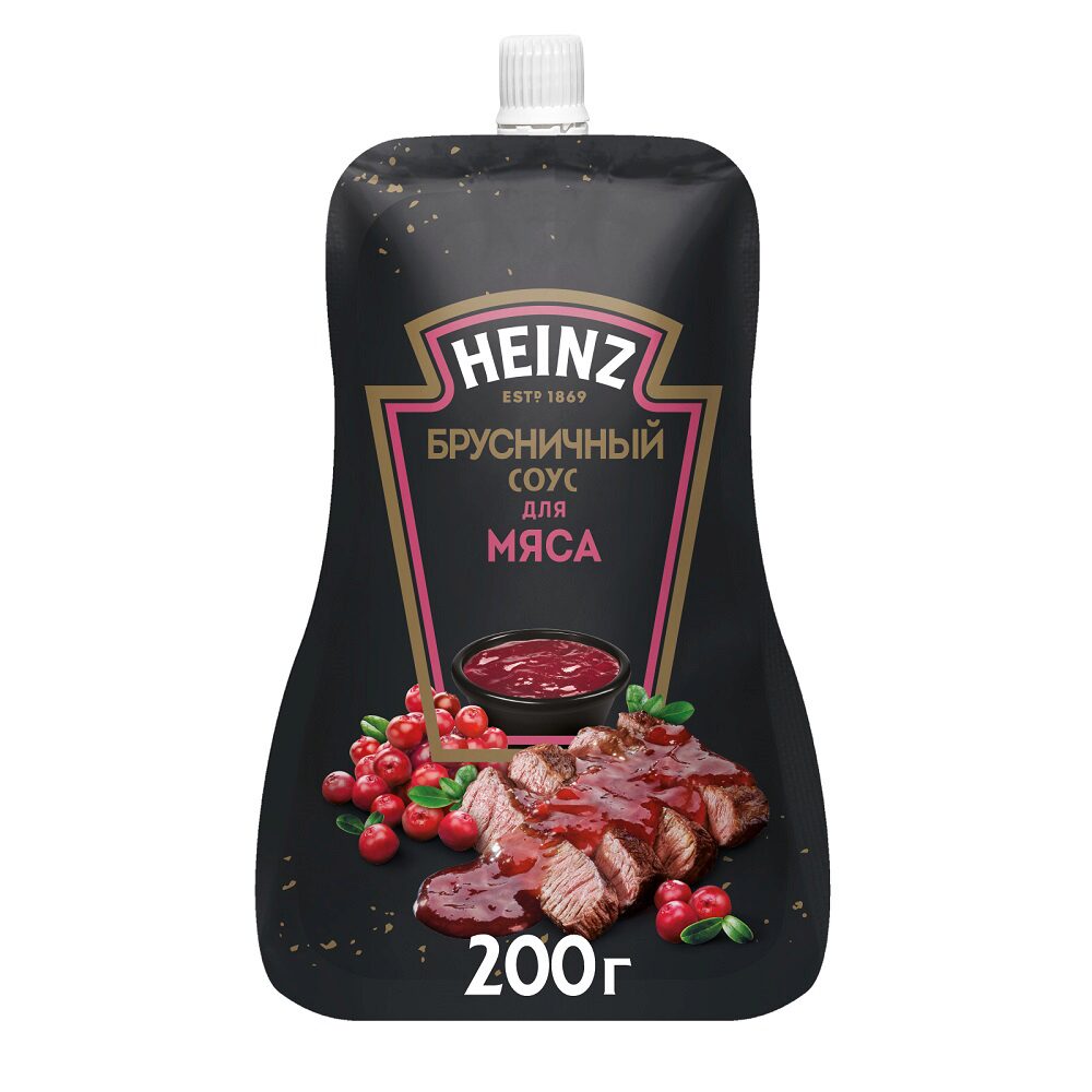 Соус 200 гр Heinz Брусничный Дой-пак 145₽