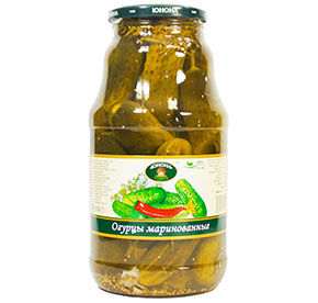 Огурцы Юнона маринованные с/б 1800г