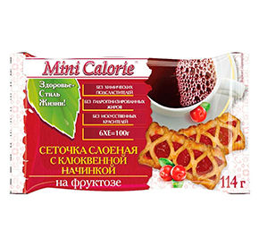 Сеточка Диет пром с клюквенной начинкой на фруктозе м/уп 114гр