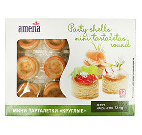 Тарталетки-мини Ameria круглые 72гр