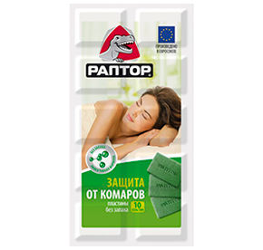 Пластины 10шт РАПТОР от комаров