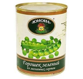 Горошек зеленый Юнона в/с ж/б 360г 