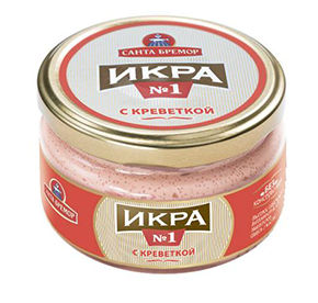 Икра 1 деликатесная мойвы с креветкой 180гр 220₽