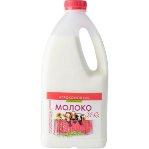 Молоко отборное 3,4-6,0% Агрокомплекс 1,4л канистра