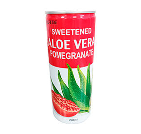 Негазированный сокосодержащий напиток Lotte Aloe Vera вкус Гранат ж/б 240мл