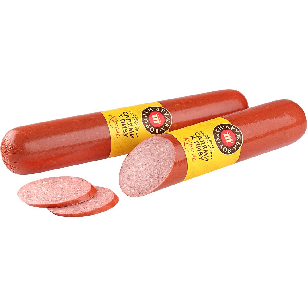 Колбаса куриная Салями к пиву пк 2с охл цо уп вак 05 кг Дружба Народов 270₽