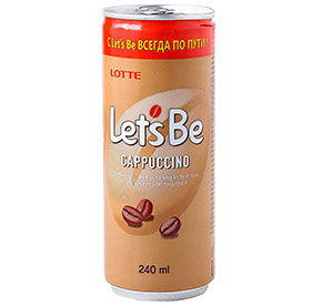 Негазированный кофейный напиток Lotte Let's Be Капучино ж/б 240мл